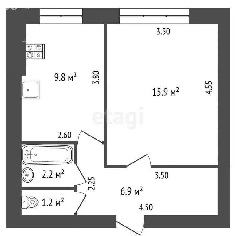 1-комнатная квартира: Саранск, улица Воинова, 2к11 (36 м) - Фото 1