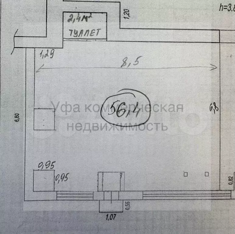 Торговое напротив ТЦ Башкирия, 58 м - Фото 0