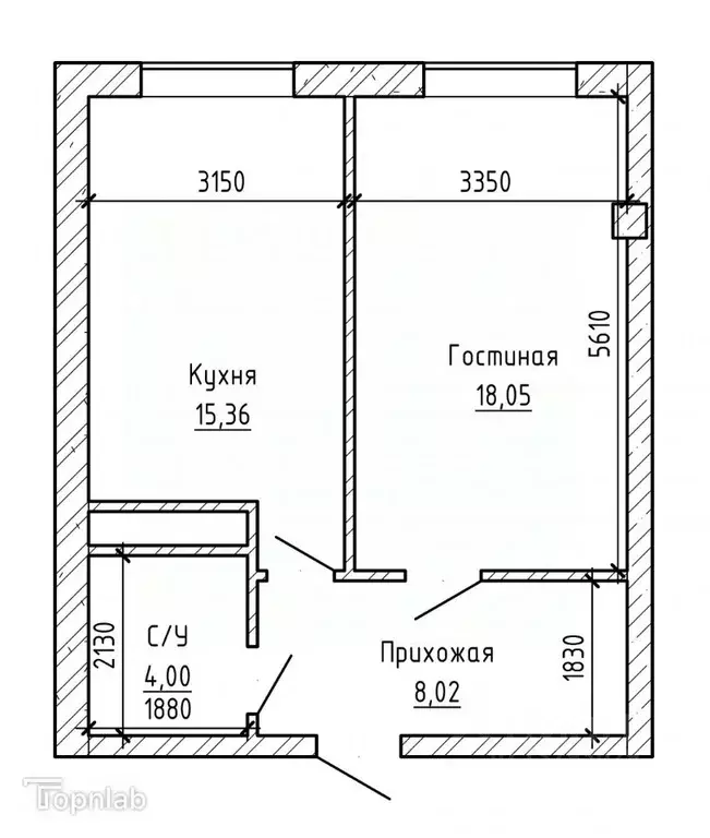 1-к кв. Кабардино-Балкария, Нальчик ул. Тарчокова (46.5 м) - Фото 2