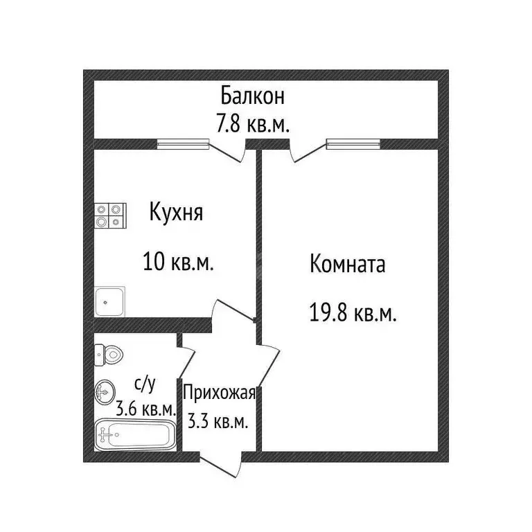 1-комнатная квартира: Краснодар, Прикубанский внутригородской округ, ... - Фото 0