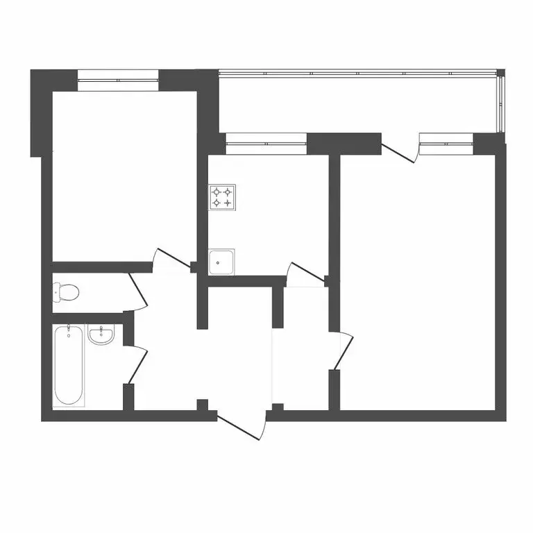 2-комнатная квартира: Тюмень, Широтная улица, 33 (49.1 м) - Фото 1