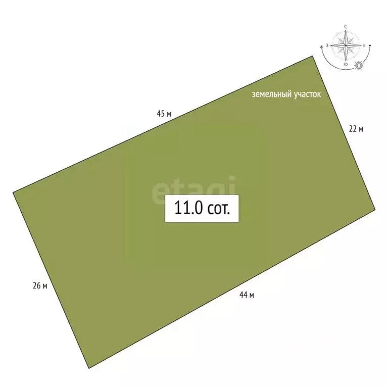 Участок в Алтай, Улаганский район, с. Акташ Заречная ул., 11Б (11.0 ... - Фото 2