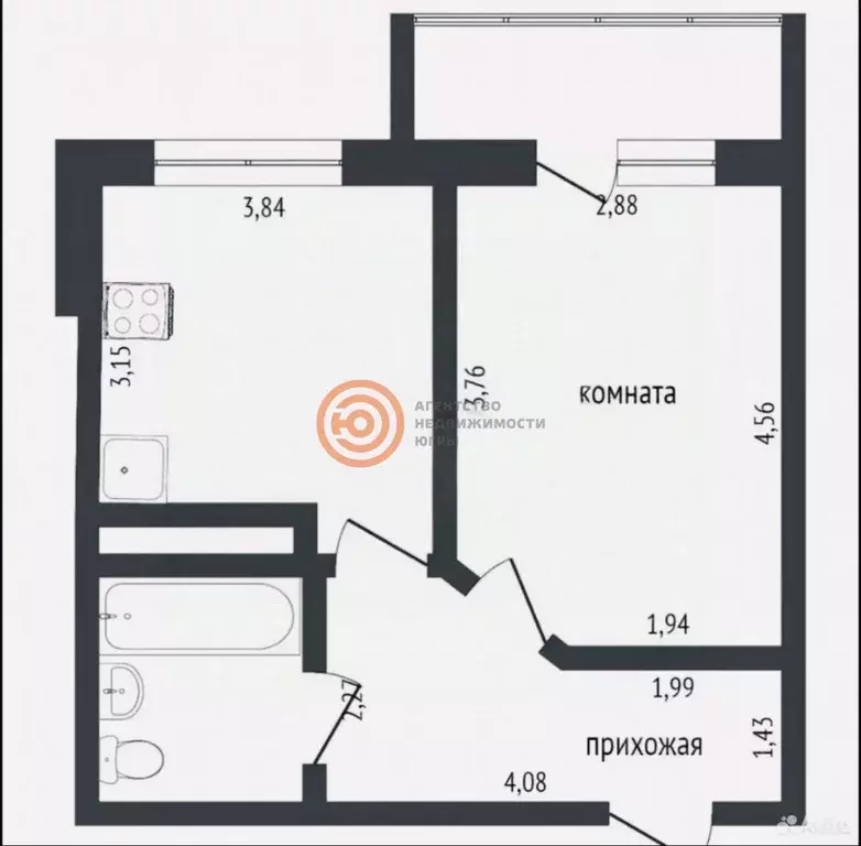 1-к кв. Тюменская область, Тюмень ул. Тимофея Чаркова, 79к3 (34.6 м) - Фото 2