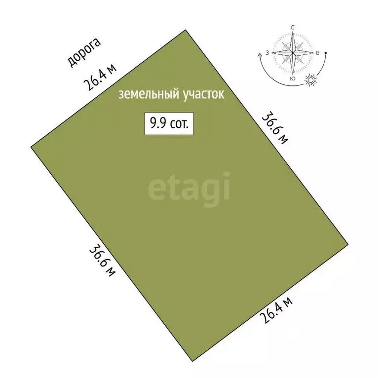 Участок в Ялуторовск, Магистральная улица (9.9 м) - Фото 1