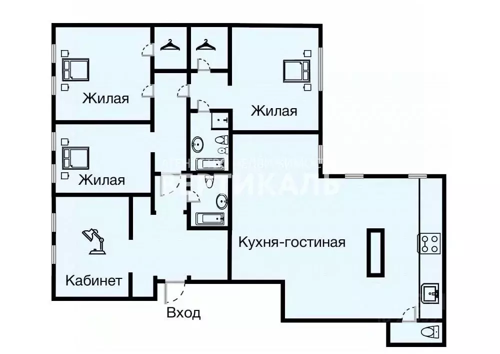 5-к кв. Москва Филипповский пер., 9 (186.0 м) - Фото 2