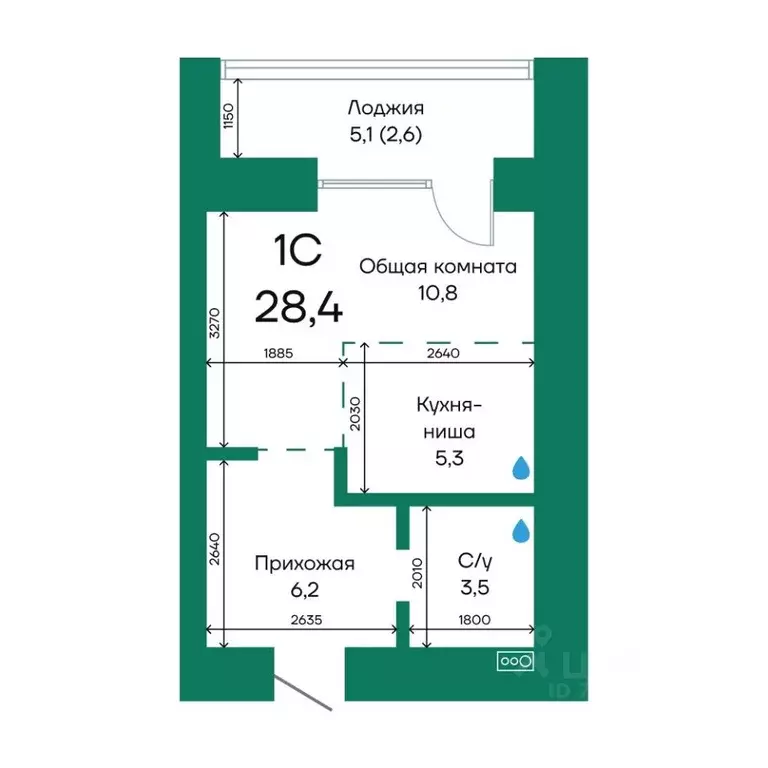 1-к кв. Алтайский край, Барнаул Просторная ул., 390к2 (28.4 м) - Фото 1