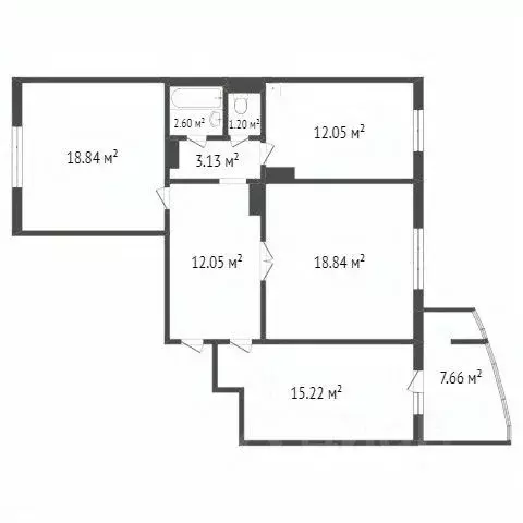 3-к кв. Красноярский край, Красноярск Норильская ул., 3 (83.9 м) - Фото 2