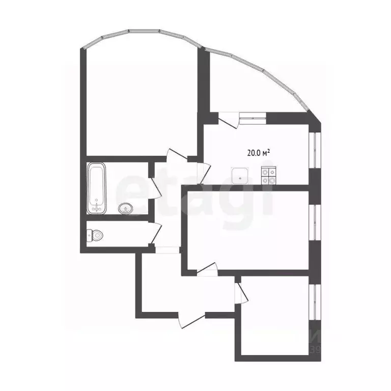 3-к кв. Тюменская область, Тюмень Индустриальная ул., 34 (101.3 м) - Фото 2