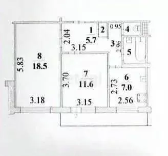 2-к кв. Липецкая область, Липецк ул. Катукова, 40 (50.6 м) - Фото 1
