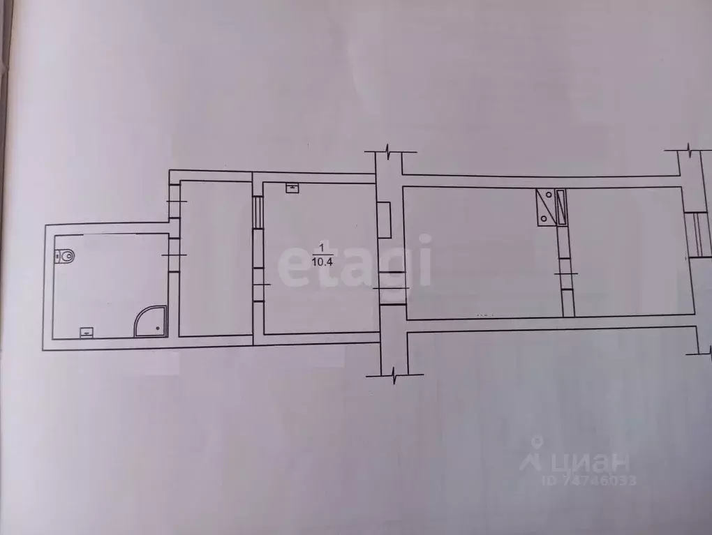 2-к кв. Крым, Сакский район, с. Молочное ул. Дачная, 8А (35.7 м) - Фото 1