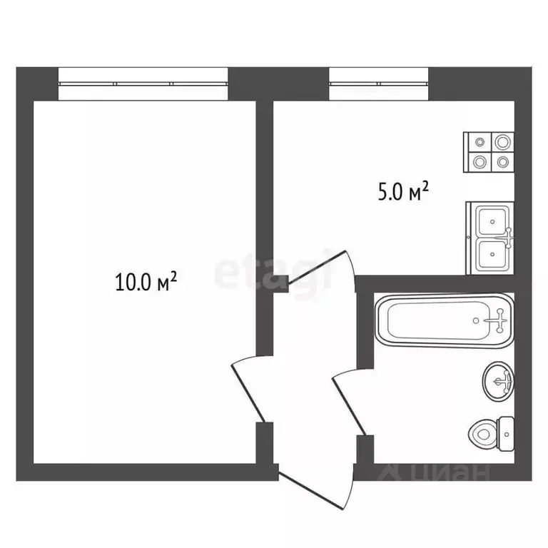 Студия Ярославская область, Ярославль Северный жилрайон, ул. Елены ... - Фото 2