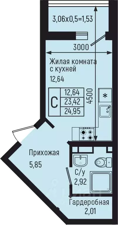 Студия Краснодарский край, Туапсинский муниципальный округ, с. Небуг ... - Фото 1
