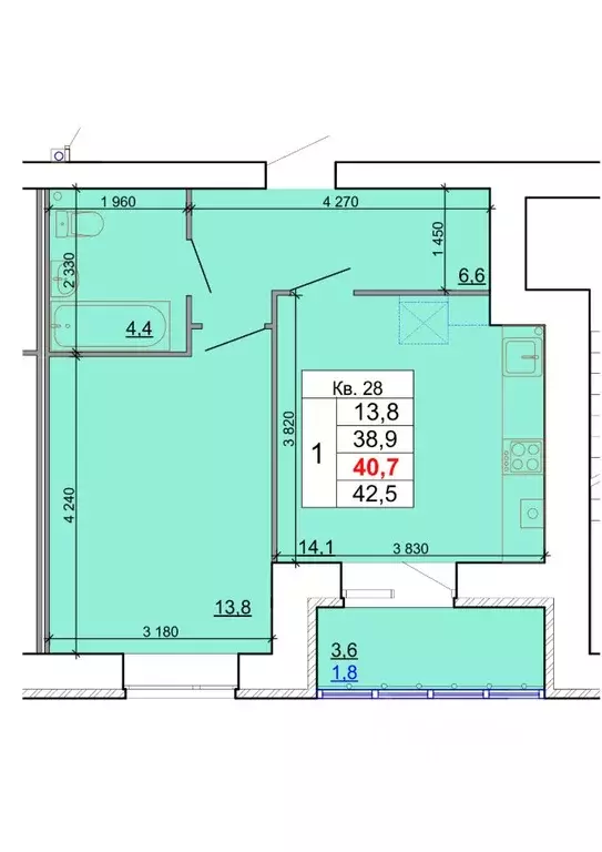 1-к кв. Костромская область, Кострома Кинешемское ш., 88 (40.7 м) - Фото 0