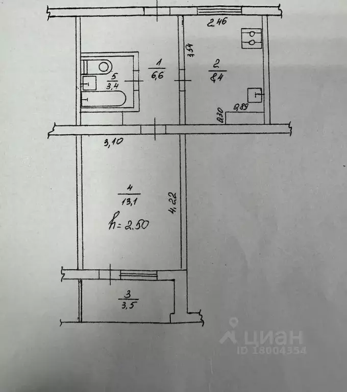 1-к кв. Севастополь ул. Косарева, 18 (33.3 м) - Фото 1