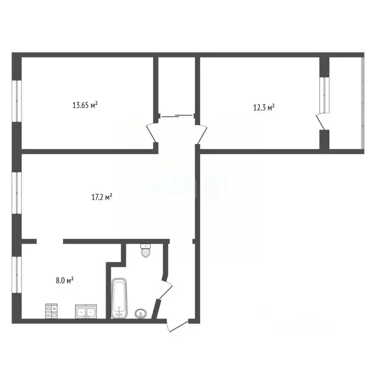 3-к кв. Мордовия, Саранск ул. Лихачева, 15А (64.1 м) - Фото 2