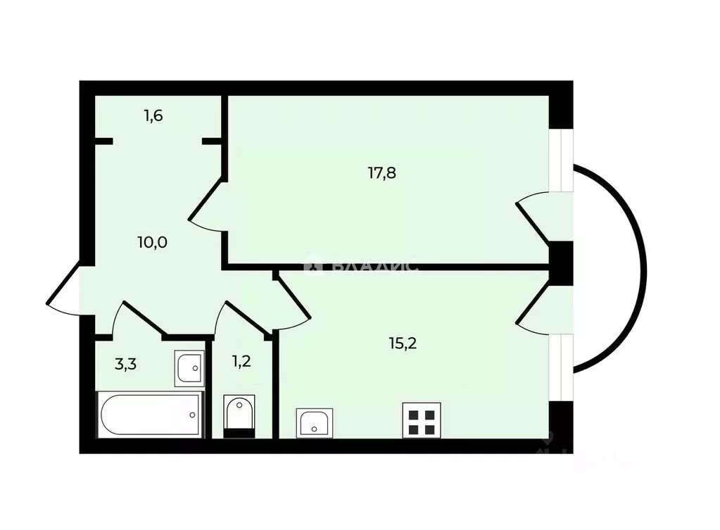 1-к кв. Санкт-Петербург Пискаревский просп., 37к2 (49.3 м) - Фото 2