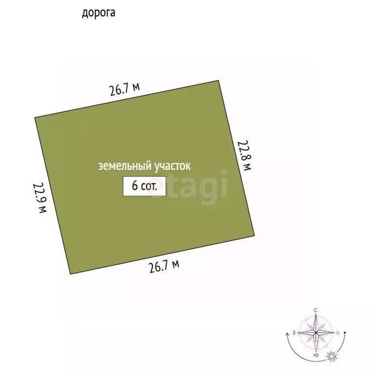 Участок в Крым, Ленинский район, с. Калиновка ул. Абденановой (6.0 ... - Фото 2