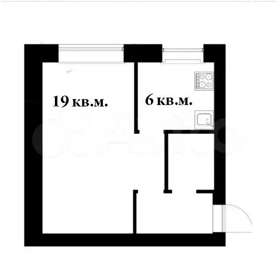 1-к. квартира, 31,1 м, 4/5 эт. - Фото 0