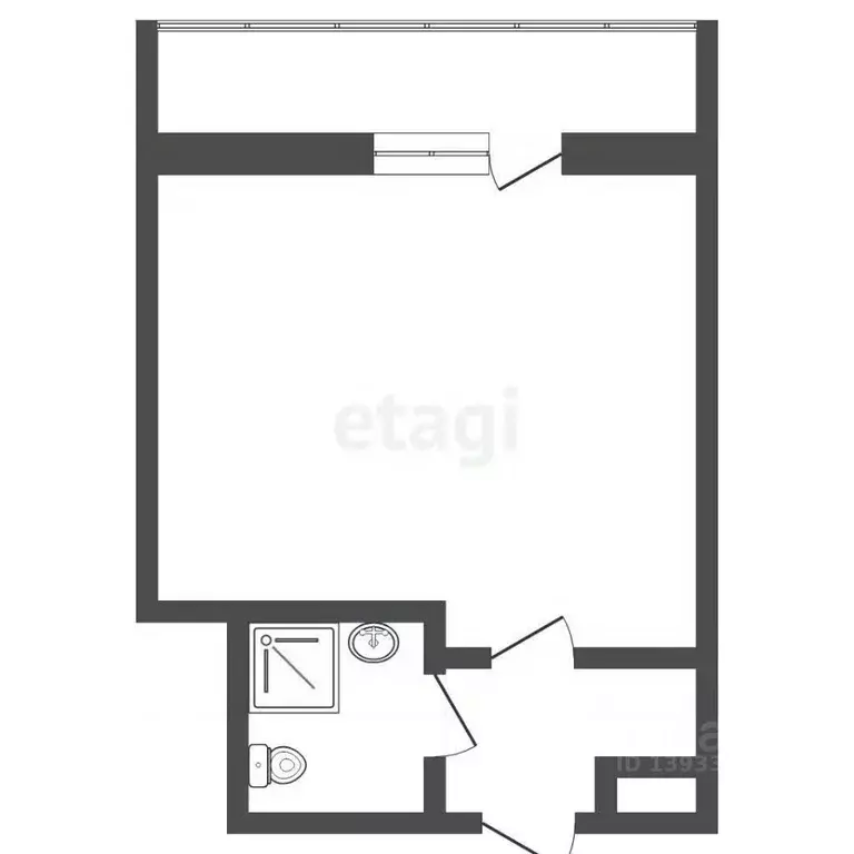 Студия Тюменская область, Тюмень ул. Мельникайте, 113 (17.1 м) - Фото 2
