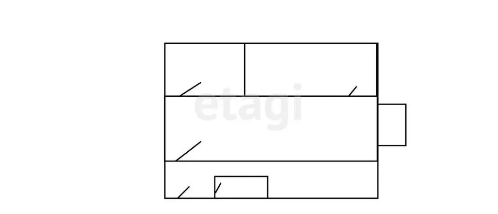2-комнатная квартира: Бородинский, Советская улица, 2 (44 м) - Фото 1