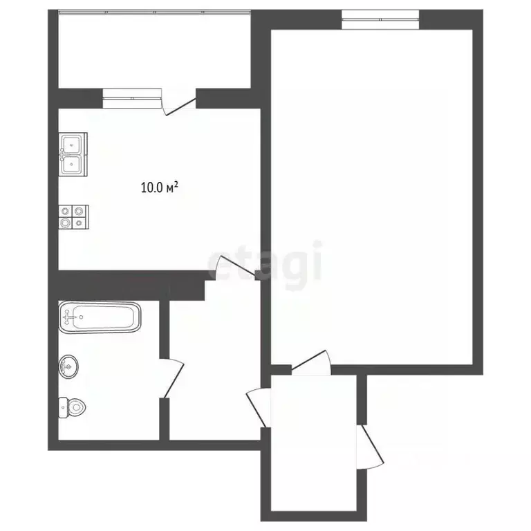 1-к кв. Краснодарский край, Анапа ш. Супсехское, 26к10 (41.3 м) - Фото 1