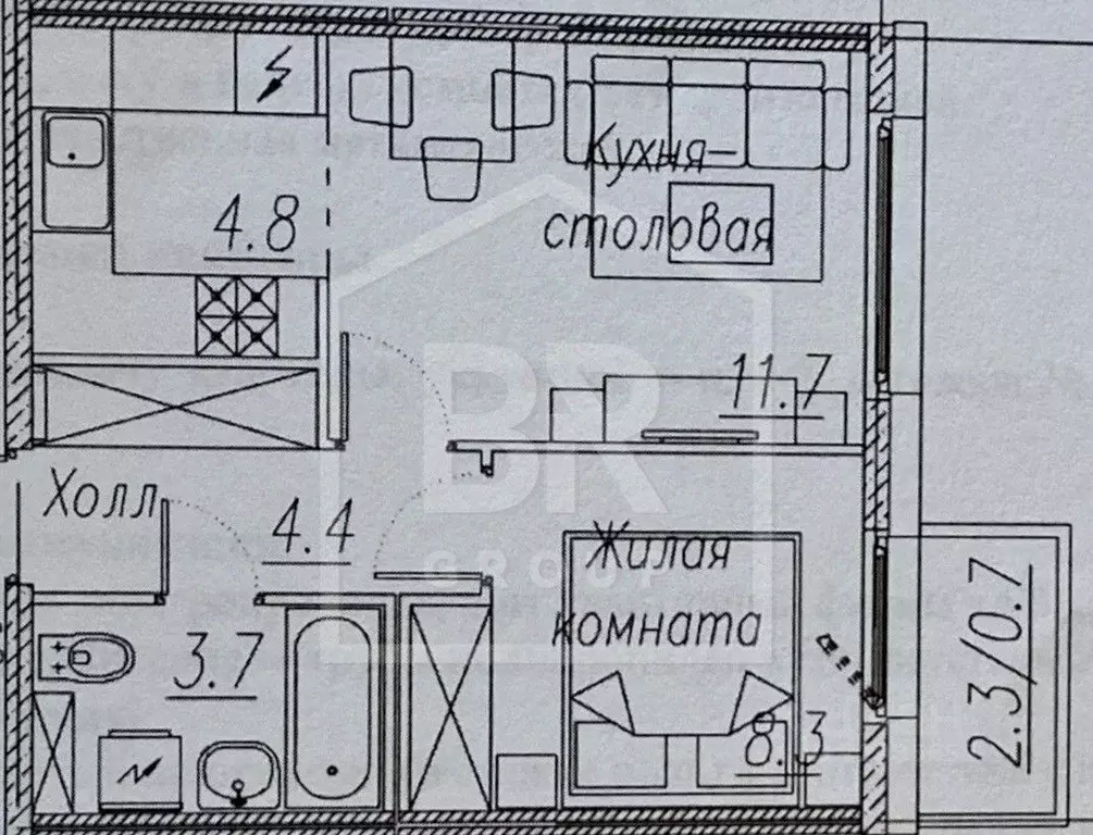 1-к кв. Санкт-Петербург ул. Оптиков, 34К1 (35.2 м) - Фото 1