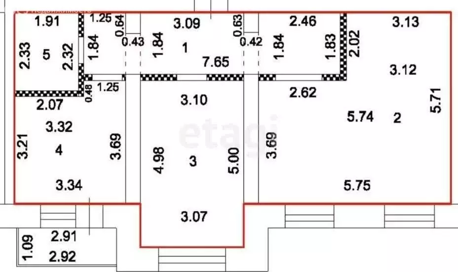 2-комнатная квартира: село Белый Яр, улица Перминова, 115 (72.1 м) - Фото 1