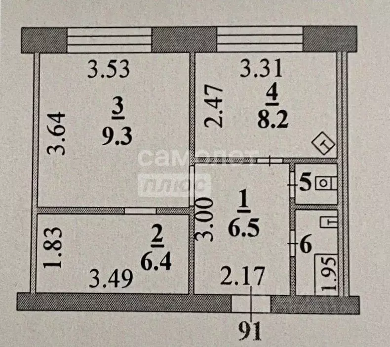 2-к кв. Липецкая область, Липецк ул. Студенческий Городок, 16 (36.0 м) - Фото 1