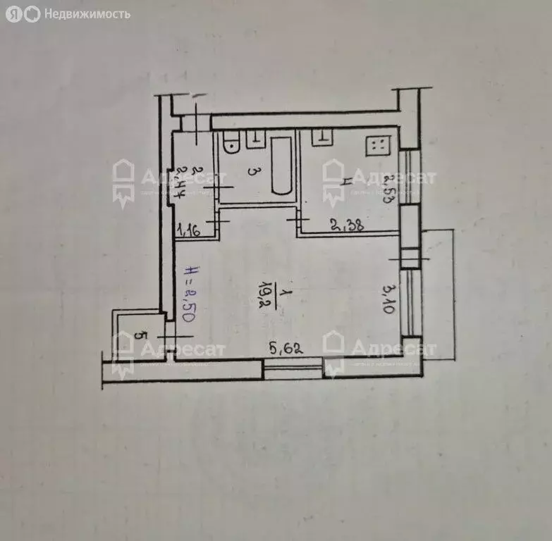 1-комнатная квартира: Волгоград, улица Батова, 4 (32.4 м) - Фото 1