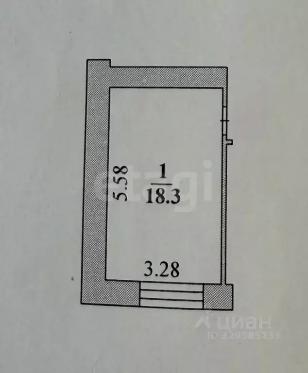 1-к кв. Липецкая область, Липецк 15-й мкр, 1/2 (18.3 м) - Фото 1