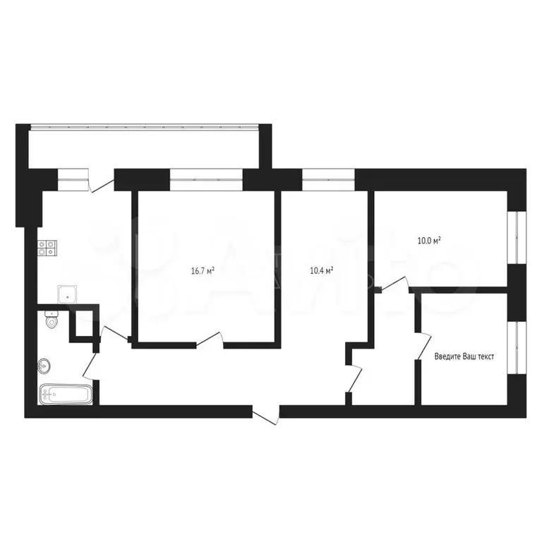 4-к. квартира, 74 м, 1/9 эт. - Фото 0