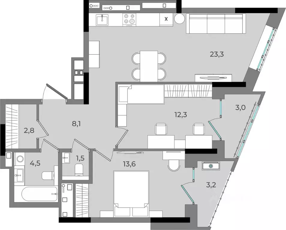 2-к кв. Удмуртия, Ижевск Северо-Западный жилрайон, 2-й мкр, Новый ... - Фото 0