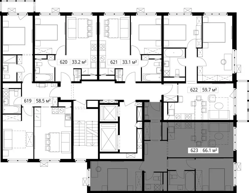 2-комнатная квартира: Сапроново, микрорайон Купелинка, квартал ... - Фото 2