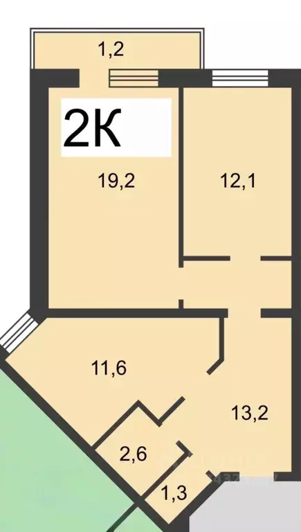 2-к кв. Нижегородская область, Нижний Новгород ул. Лесной городок, 5Б ... - Фото 2