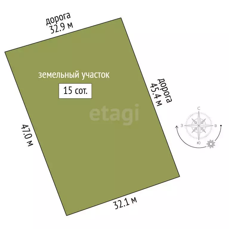 Участок в Манычская, Садовый переулок (15 м) - Фото 1