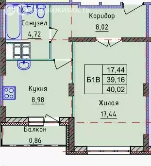 1-комнатная квартира: Ярославль, Брагинская улица, 18к4 (40.02 м) - Фото 0