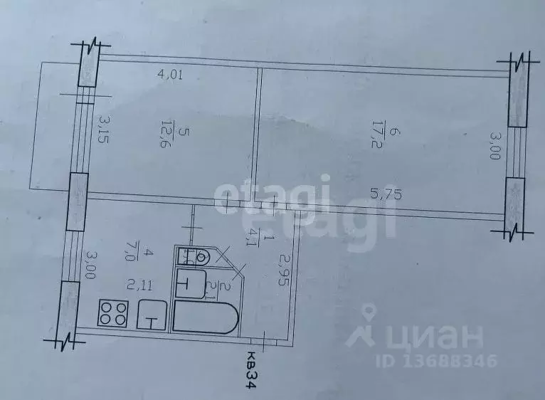 2-к кв. Хабаровский край, Солнечный район, пос. Хурмули Ключевая ул., ... - Фото 2