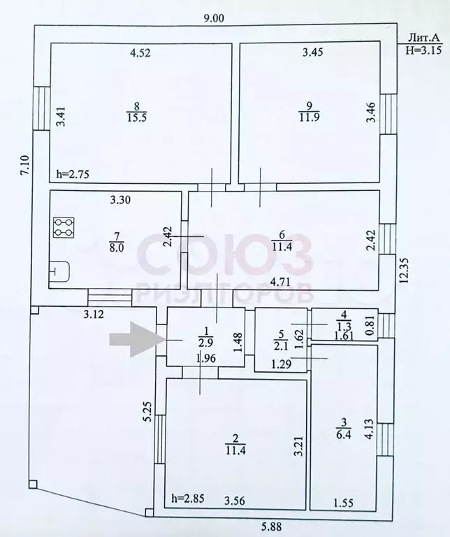 Дом 75,6 м на участке 10 сот. - Фото 0