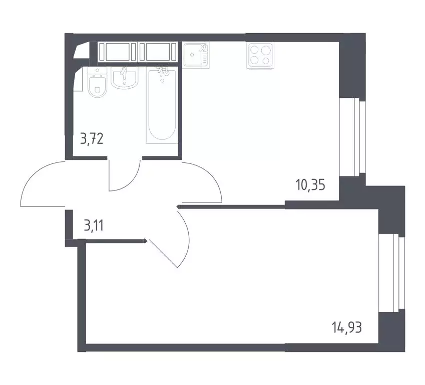 1-комнатная квартира: Колпино, улица Севастьянова, 34к1 (32 м) - Фото 1
