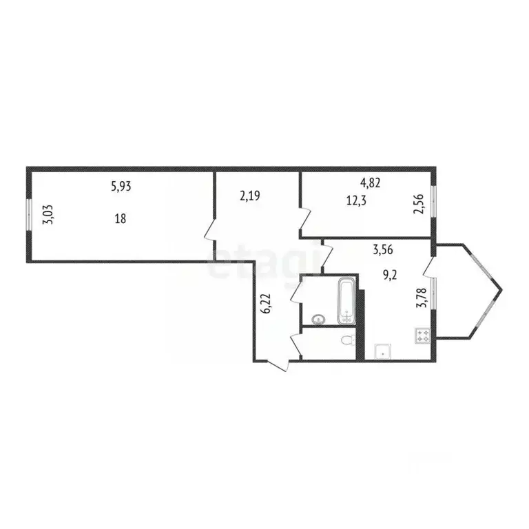 2-к кв. Белгородская область, Белгородский район, Дубовское с/пос, ... - Фото 2