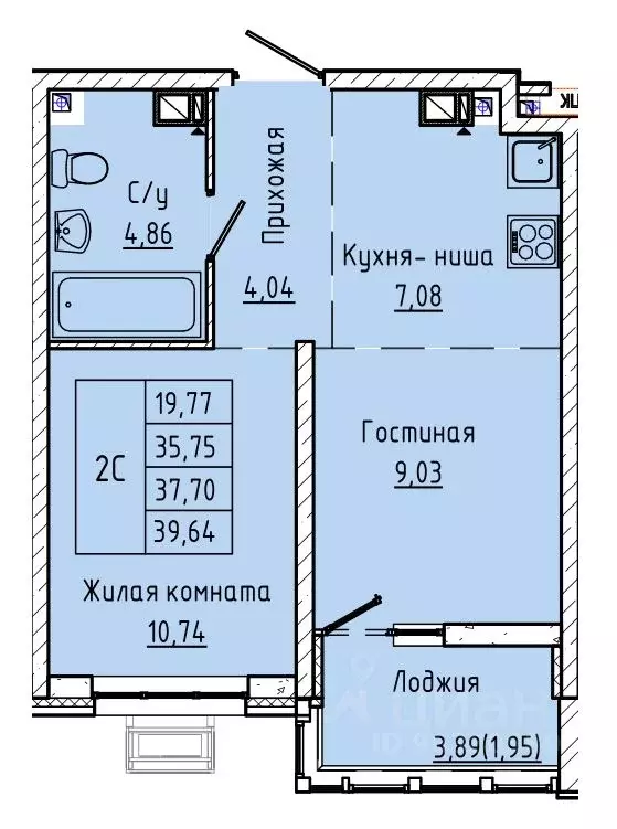 1-к кв. Ростовская область, Ростов-на-Дону ул. Текучева, 370/3 (37.7 ... - Фото 0