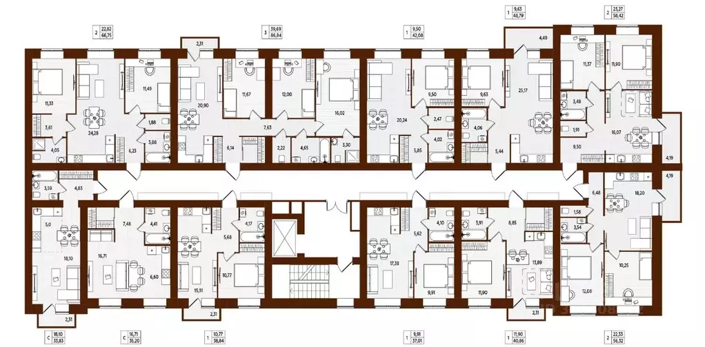 1-к кв. Брянская область, Брянск ул. Романа Брянского (40.86 м) - Фото 2