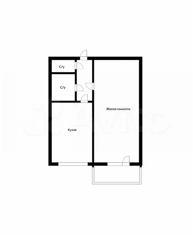 1-к. квартира, 32 м, 5/5 эт. - Фото 0