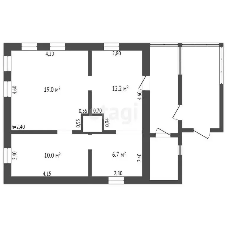 Дом в Междуреченск, Сыркашинская улица (47.9 м) - Фото 0