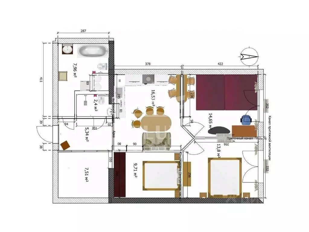 3-к кв. Крым, Ялта ул. Блюхера, 19 (80.0 м) - Фото 1