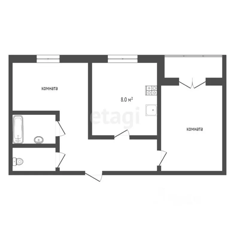 2-к кв. Московская область, Воскресенск Цемгигант мкр, ул. Беркино, ... - Фото 2