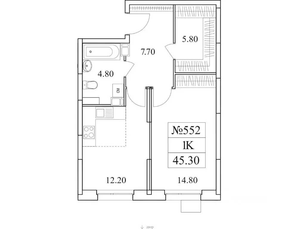 1-к кв. Московская область, Люберцы ул. Солнечная, 6 (45.3 м) - Фото 0