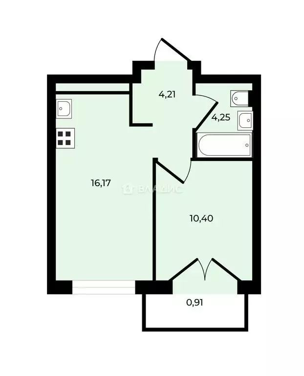 1-комнатная квартира: Одинцово, Северная улица, 13 (37.4 м) - Фото 1
