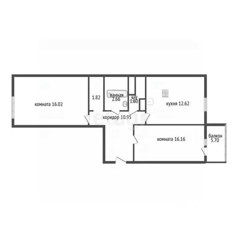 2-к кв. Костромская область, Кострома ул. Ленина, 160Гк2 (67.2 м) - Фото 1