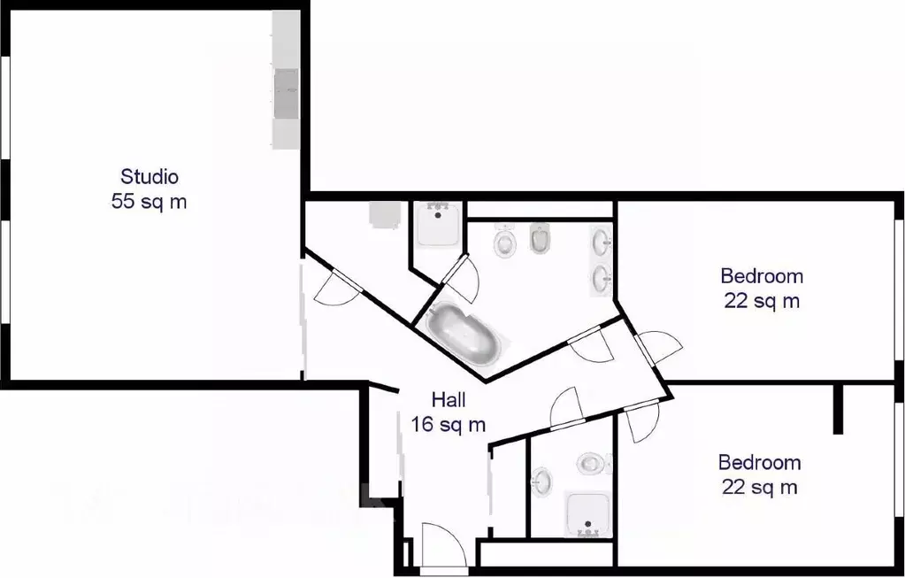 3-к кв. Москва ул. Маршала Бирюзова, 31 (140.0 м) - Фото 1